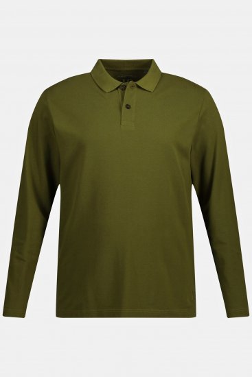 JP1880 Polo Shirt Basic Long Sleeve Pique Moss Green - Polotrøjer - Polotrøjer 2XL-8XL