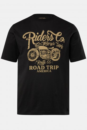 JP1880 T-Shirt Motorcycle Print Black - T-shirts - T-shirts i store størrelser - 2XL-14XL