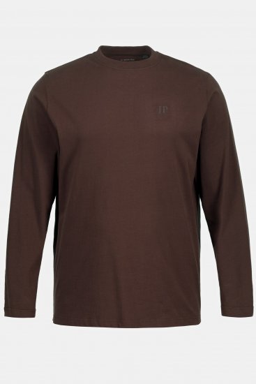 JP1880 Long Sleeve OEKO-TEX T-Shirt Brown - T-shirts - T-shirts i store størrelser - 2XL-14XL