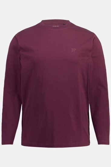 JP1880 Long Sleeve OEKO-TEX T-shirt Dark Red - T-shirts - T-shirts i store størrelser - 2XL-14XL