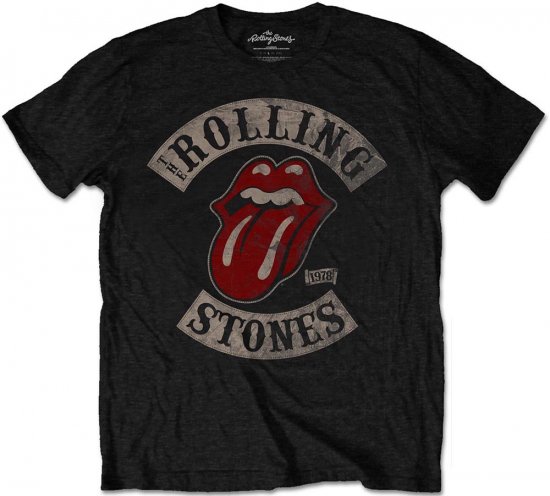 Rolling Stones 1978 Tour T-shirt Black - T-shirts - T-shirts i store størrelser - 2XL-14XL