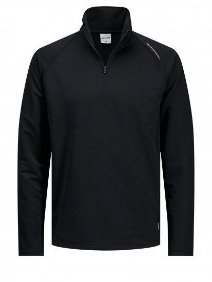 Jack & Jones Running Half Zip Sweat Black - Trøjer og hættetrøjer - Trøjer og Hættetrøjer i store størrelser - 2XL-14XL