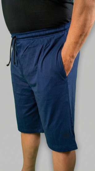 20 Nodi Scirocco Short Leg Sports Pants in Combed Cotton Jersey Navy - Joggingbukser og shorts - Sweatpants og Sweatshorts 2XL-12XL