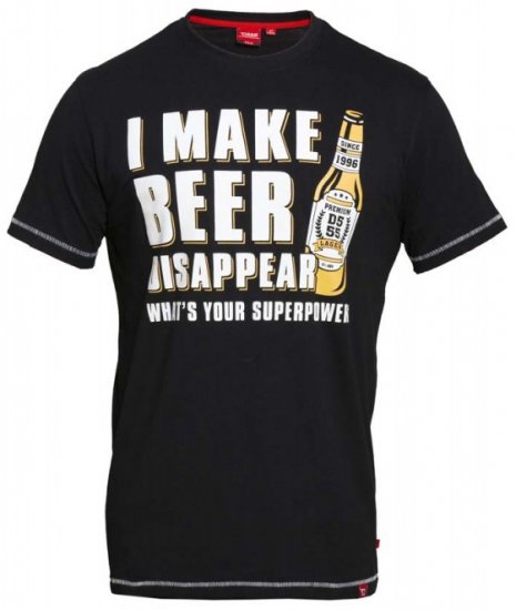 D555 Seattle T-shirt Black - T-shirts - T-shirts i store størrelser - 2XL-14XL