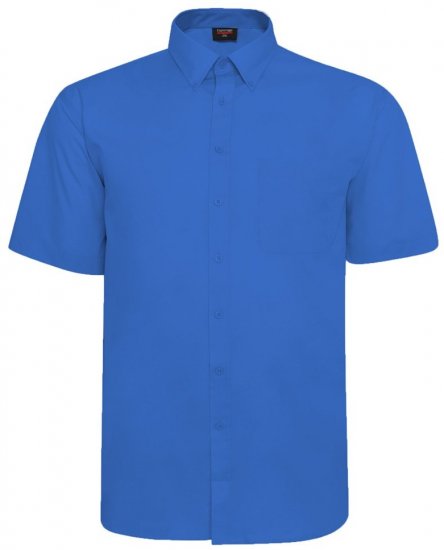 Espionage SH149 blå kortærmet skjorte - Skjorter - Skjorter til store mænd 2XL- 8XL