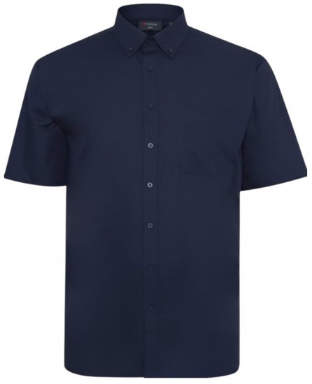 Espionage SH149 Plain Short Sleeve Shirt Navy - Skjorter - Skjorter til store mænd 2XL- 8XL