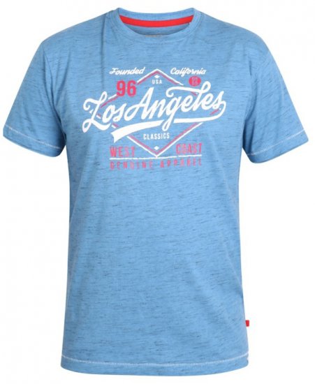 D555 Shelton T-shirt Blue - T-shirts - T-shirts i store størrelser - 2XL-14XL