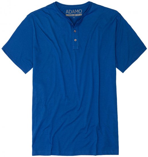Adamo Silas Regular fit Serafino T-shirt Royal Blue - T-shirts - T-shirts i store størrelser - 2XL-14XL