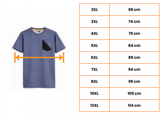 Motley Denim Milan T-shirt Lys indigo - T-shirts - T-shirts i store størrelser - 2XL-14XL