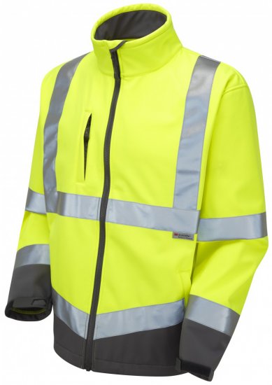 Leo Buckland Softshell Jacket Yellow - Arbejdstøj - Arbejdstøj i store størrelser