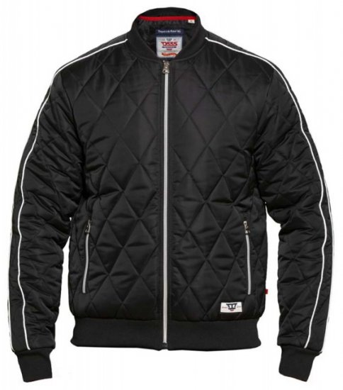 D555 Skipton Quilted Bomber Jacket Black - Jakker - Jakker i store størrelser, 2XL- 12XL