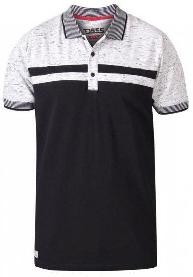 D555 Spider Cut And Sew Jersey Polo Black - Polotrøjer - Polotrøjer 2XL-8XL
