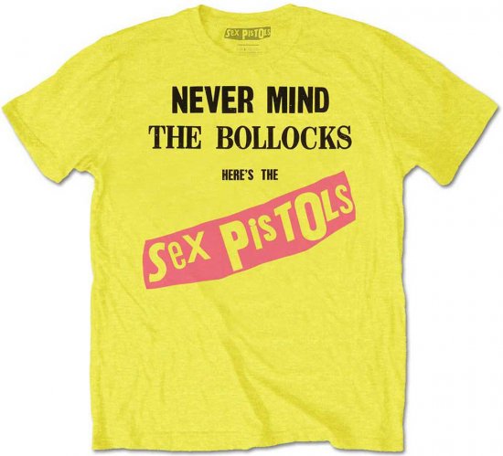 Sex Pistols Never Mind The Bollocks T-shirt Yellow - T-shirts - T-shirts i store størrelser - 2XL-14XL