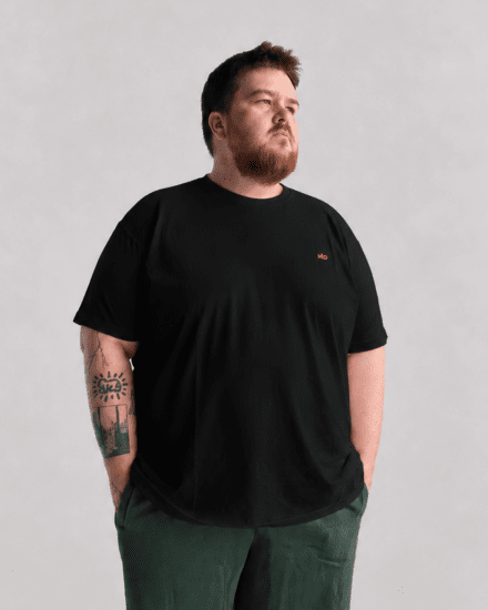 Motley Denim Stockholm T-shirt Black - T-shirts - T-shirts i store størrelser - 2XL-14XL