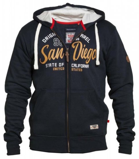D555 Stockton Hoodie Navy - Trøjer og hættetrøjer - Trøjer og Hættetrøjer i store størrelser - 2XL-14XL