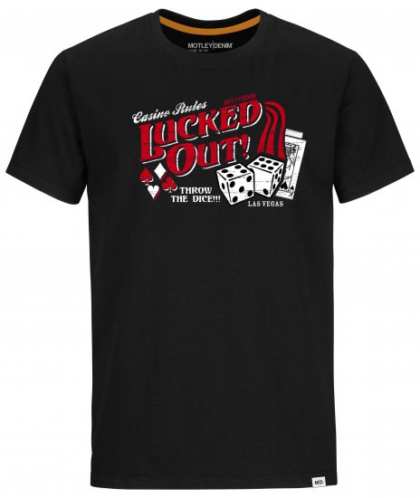 Motley Denim Stoke T-Shirt Black - T-shirts - T-shirts i store størrelser - 2XL-14XL