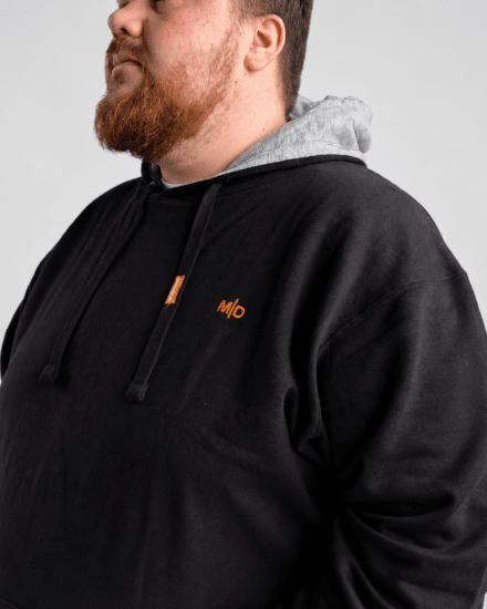 Motley Denim Riga Hoodie Black - Trøjer og hættetrøjer - Trøjer og Hættetrøjer i store størrelser - 2XL-14XL