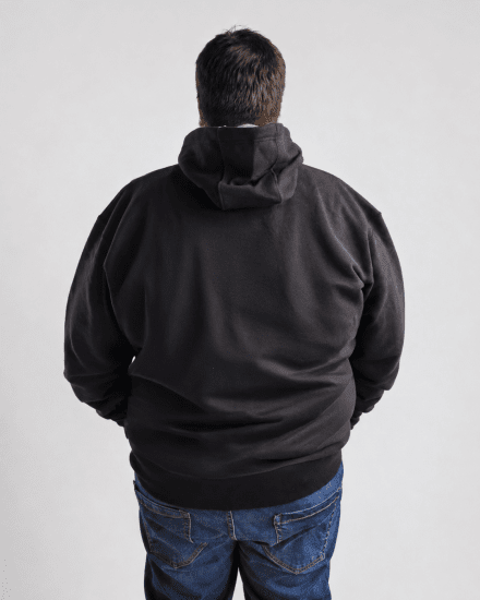 Motley Denim Riga Hoodie Black - Trøjer og hættetrøjer - Trøjer og Hættetrøjer i store størrelser - 2XL-14XL
