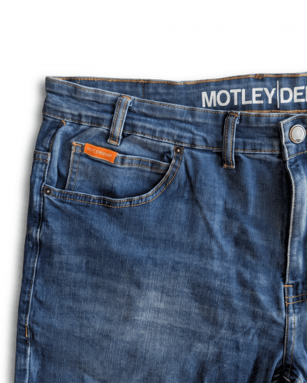 Motley Denim Soho 5-Pocket Jeans Blue Wash - Jeans og bukser - Herrejeans og bukser i store størrelser W40-W70