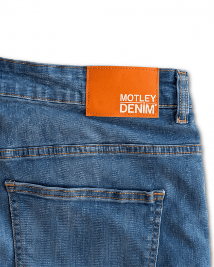 Motley Denim Soho 5-Pocket Jeans Blue Wash - Jeans og bukser - Herrejeans og bukser i store størrelser W40-W70