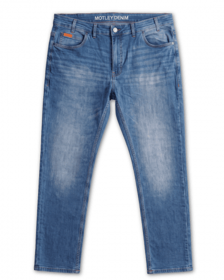 Motley Denim Soho 5-Pocket Jeans Blue Wash - Jeans og bukser - Herrejeans og bukser i store størrelser W40-W70