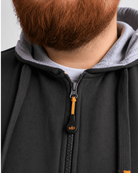 Motley Denim Copenhagen Hoodie Charcoal - Trøjer og hættetrøjer - Trøjer og Hættetrøjer i store størrelser - 2XL-14XL