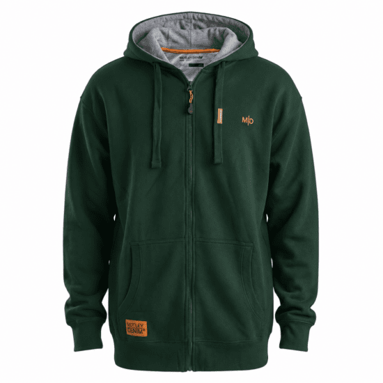 Motley Denim Copenhagen Hoodie Racing Green - Trøjer og hættetrøjer - Trøjer og Hættetrøjer i store størrelser - 2XL-14XL