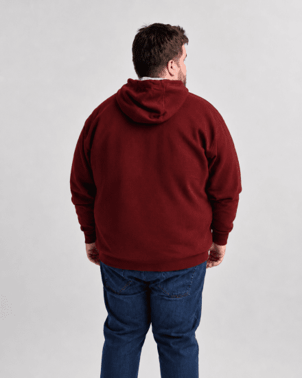Motley Denim Copenhagen Hoodie Red - Trøjer og hættetrøjer - Trøjer og Hættetrøjer i store størrelser - 2XL-14XL