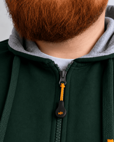 Motley Denim Copenhagen Hoodie Racing Green - Trøjer og hættetrøjer - Trøjer og Hættetrøjer i store størrelser - 2XL-14XL