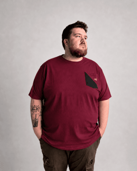 Motley Denim Milan T-shirt Rød - T-shirts - T-shirts i store størrelser - 2XL-14XL