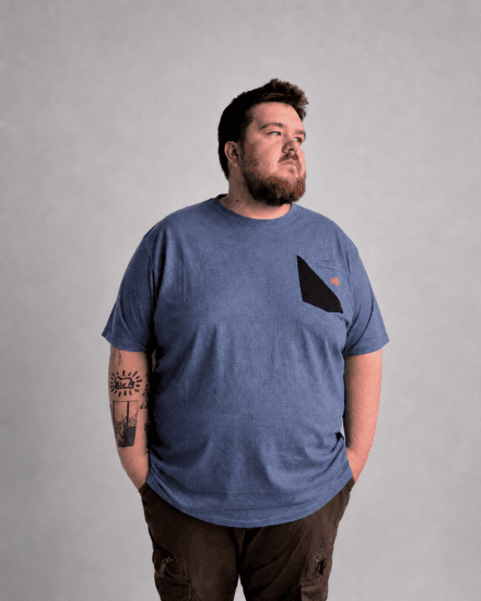 Motley Denim Milan T-shirt Lys indigo - T-shirts - T-shirts i store størrelser - 2XL-14XL
