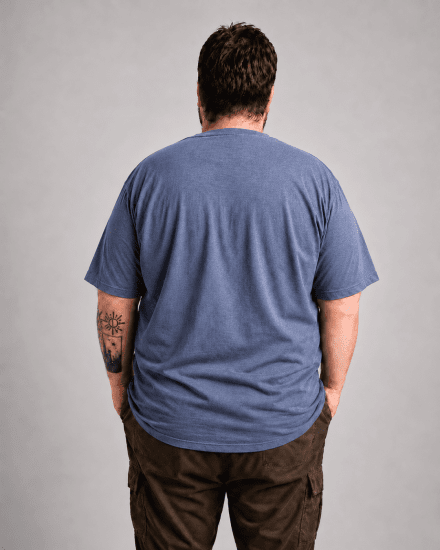 Motley Denim Milan T-shirt Lys indigo - T-shirts - T-shirts i store størrelser - 2XL-14XL