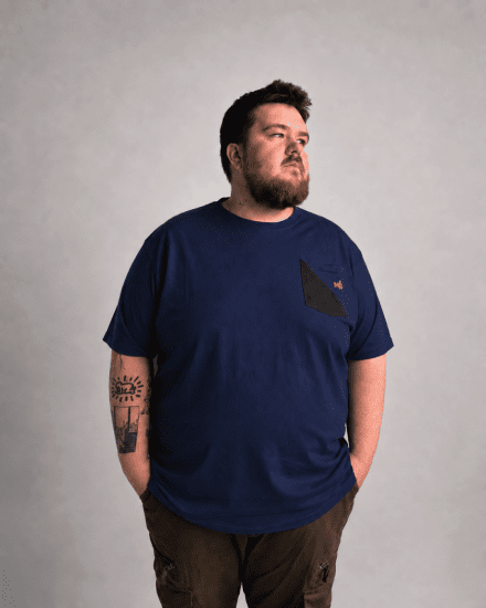 Motley Denim Milan T-shirt Marineblå - T-shirts - T-shirts i store størrelser - 2XL-14XL