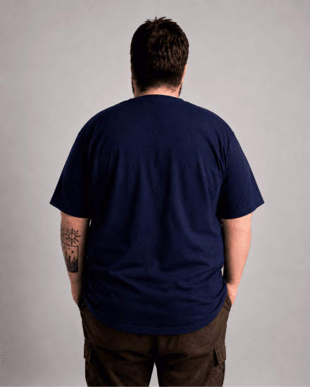 Motley Denim Milan T-shirt Marineblå - T-shirts - T-shirts i store størrelser - 2XL-14XL