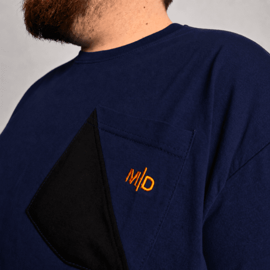 Motley Denim Milan T-shirt Marineblå - T-shirts - T-shirts i store størrelser - 2XL-14XL