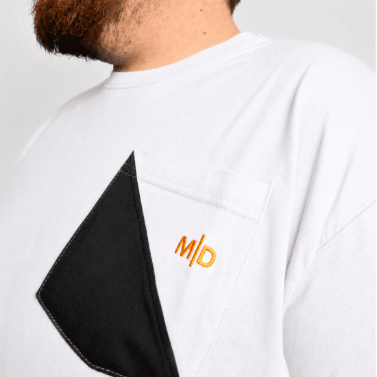 Motley Denim Milan T-shirt Hvid - T-shirts - T-shirts i store størrelser - 2XL-14XL