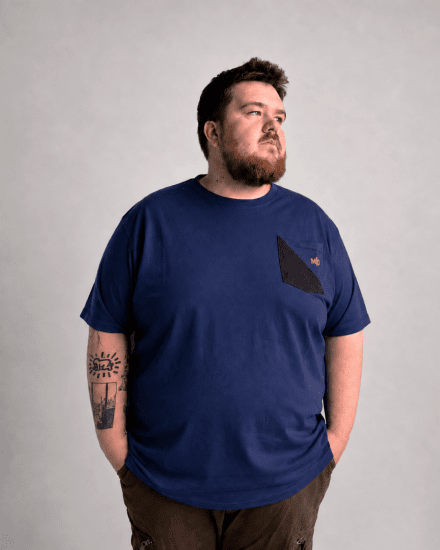 Motley Denim Milan T-shirt Mørk indigo - T-shirts - T-shirts i store størrelser - 2XL-14XL