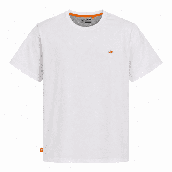 Motley Denim Stockholm T-shirt White - T-shirts - T-shirts i store størrelser - 2XL-14XL