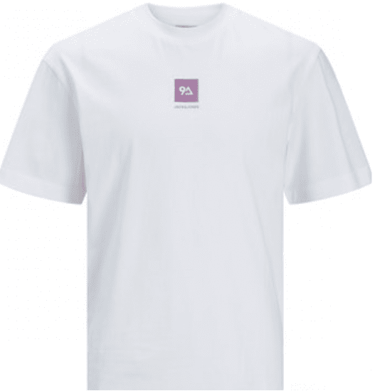 Jack & Jones JCOBEECH T-shirt White - T-shirts - T-shirts i store størrelser - 2XL-14XL