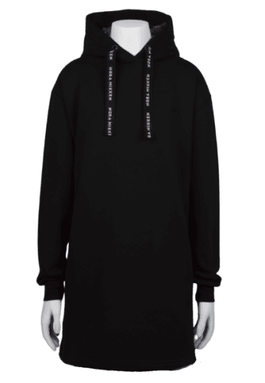 Nora Mikken KRISTINA Long Hoodie Black - Trøjer og hættetrøjer - Sweatere & hoodies til kvinder