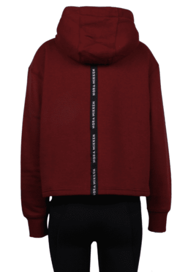 Nora Mikken GERTRUD Cropped Hoodie Burgundy - Trøjer og hættetrøjer - 