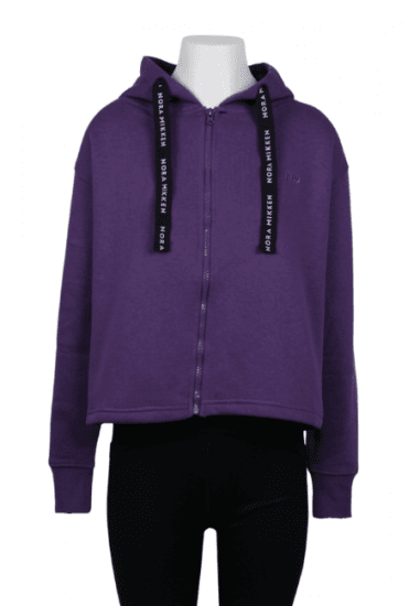 Nora Mikken GERTRUD Cropped Hoodie Purple - DAMETØJ XS-XXL - Casual dametøj – XS til XXL