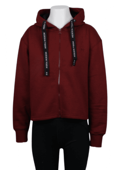 Nora Mikken GERTRUD Cropped Hoodie Burgundy - Trøjer og hættetrøjer - 