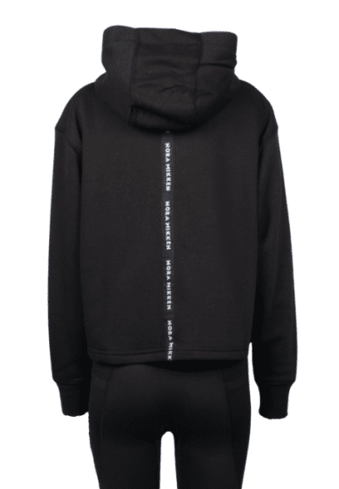 Nora Mikken GERTRUD Cropped Hoodie Black - Trøjer og hættetrøjer - Sweatere & hoodies til kvinder