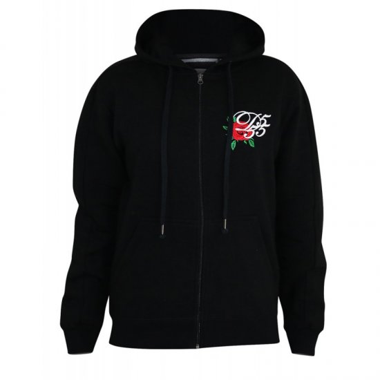 D555 Verlin Couture Full Zip Hoodie Black - Trøjer og hættetrøjer - Trøjer og Hættetrøjer i store størrelser - 2XL-14XL