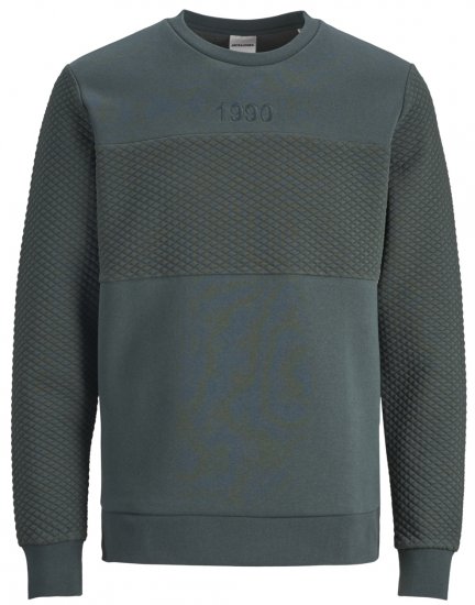 Jack & Jones JCOVETTEL Sweatshirt Spruce - Trøjer og hættetrøjer - Trøjer og Hættetrøjer i store størrelser - 2XL-14XL