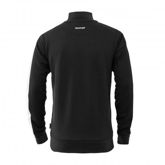 Slazenger Vince track Jacket Black - Trøjer og hættetrøjer - Trøjer og Hættetrøjer i store størrelser - 2XL-14XL