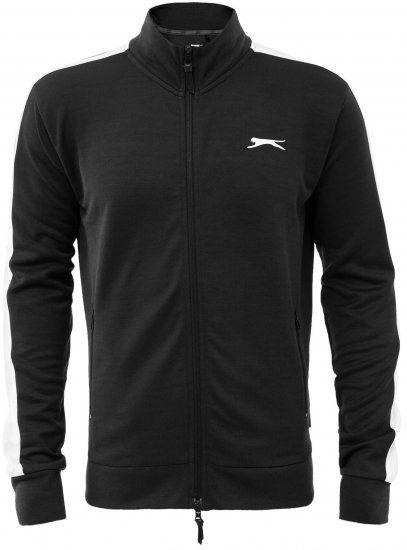 Slazenger Vince track Jacket Black - Trøjer og hættetrøjer - Trøjer og Hættetrøjer i store størrelser - 2XL-14XL