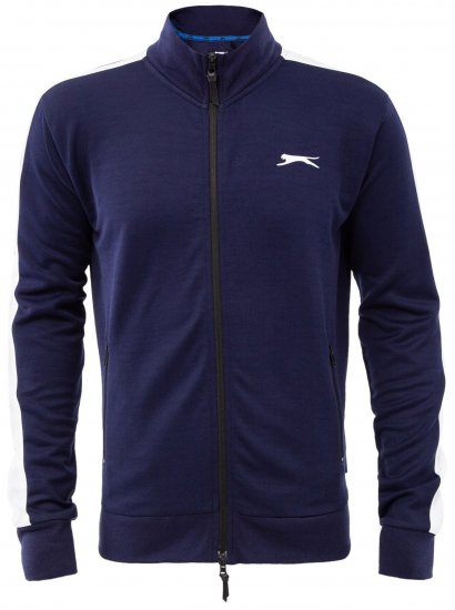 Slazenger Vince Track Jacket Navy - Trøjer og hættetrøjer - Trøjer og Hættetrøjer i store størrelser - 2XL-14XL