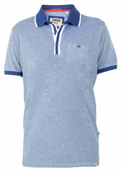 D555 Viper Melange Pique Polo Navy Twist - Polotrøjer - Polotrøjer 2XL-8XL